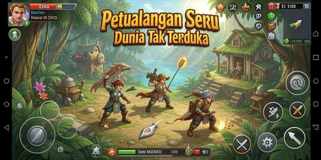 Tampilan gameplay 33AG menampilkan aksi petualangan seru dan grafis menawan.