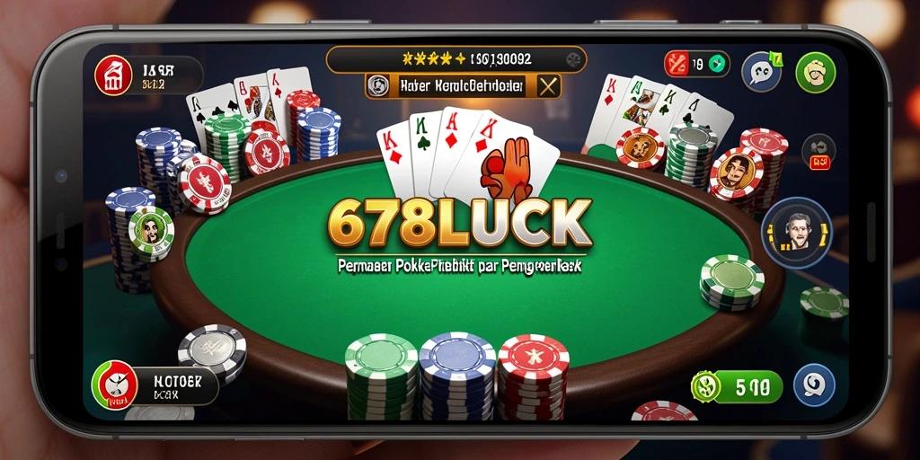 Tampilan gameplay Poker yang menarik dan kompetitif di 678LUCK.