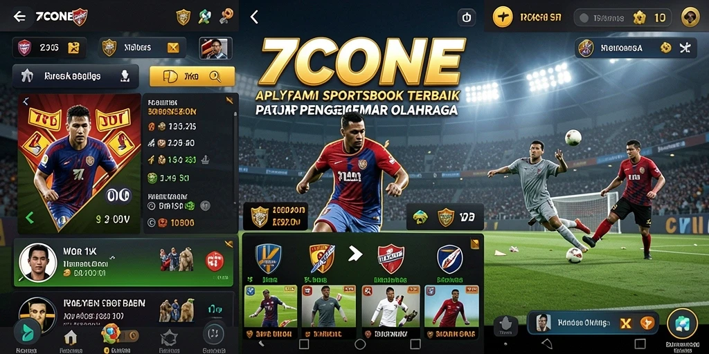 Tampilan gameplay Sportsbook yang menarik dan interaktif di 7CONE.