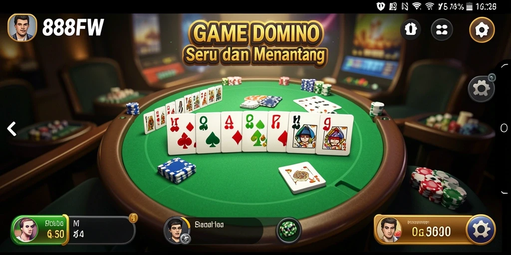 Screenshot gameplay Domino yang mendebarkan di 888FW.