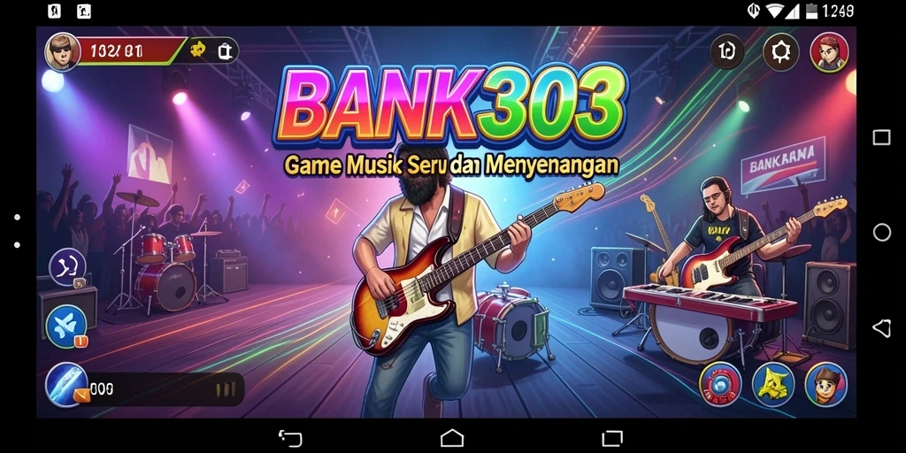 Tampilan gameplay BANK303 yang memukau dengan irama musik yang menentang.