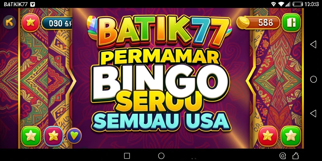 Tampilan gameplay seru dalam aplikasi Bingo BATIK77.