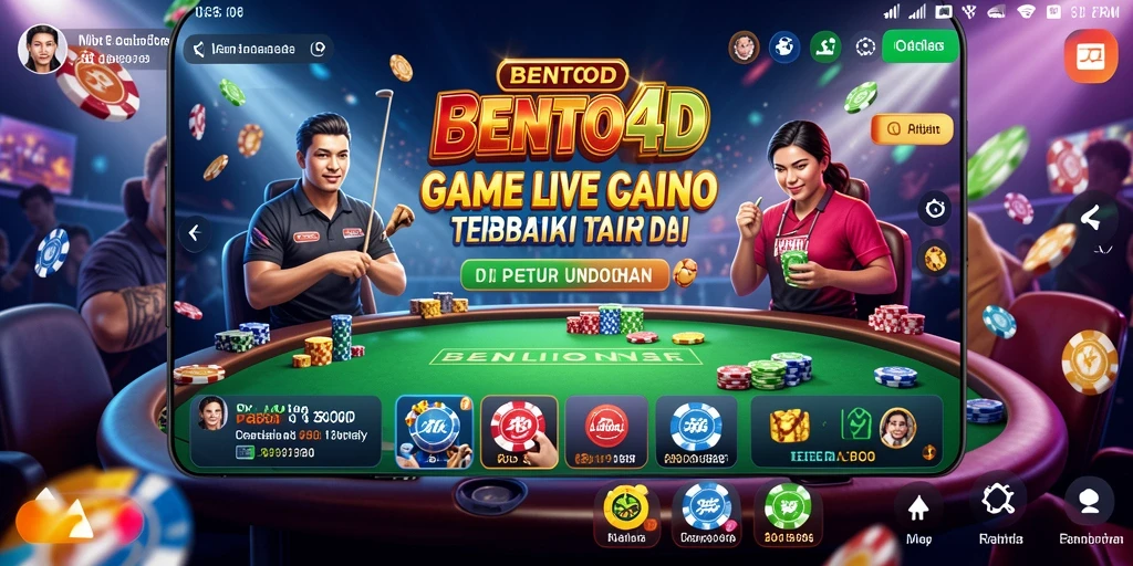 Screenshot gameplay BENTO4D menampilkan dealer yang ramah dan suasana kasino yang nyata.