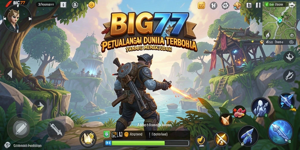 Tampilan screenshot utama BIG77 menunjukkan dunia terbuka yang menakjubkan.