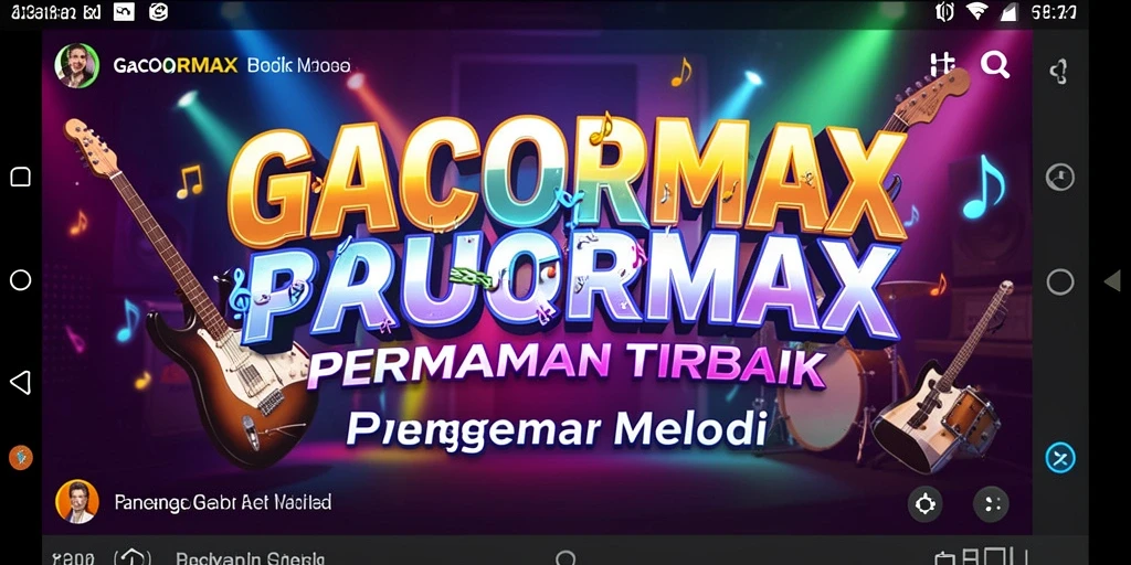 Screenshot GACORMAX menampilkan aksi gameplay musik yang seru.