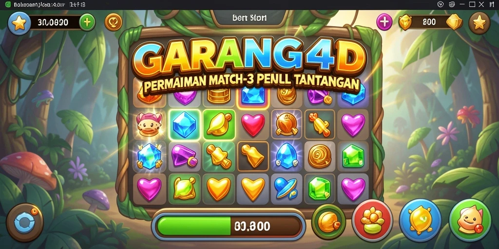 Tampilan gameplay menarik dari GARANG4D yang memikat pemain Match-3.