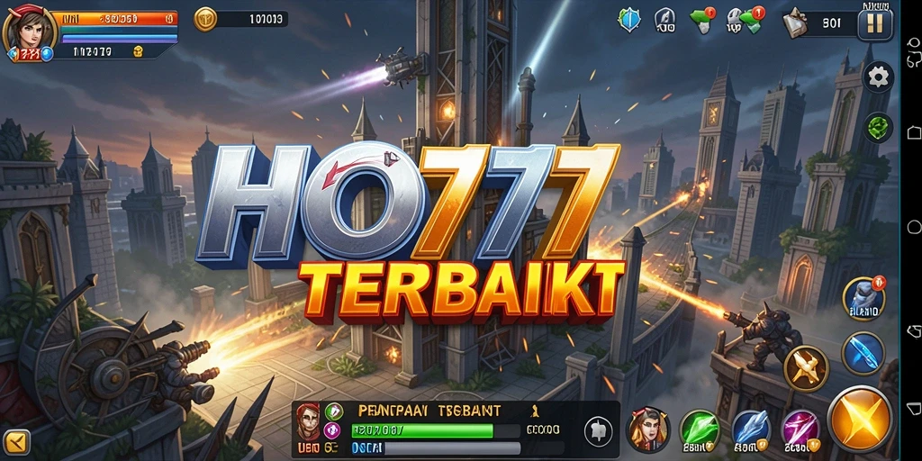 Tampilan gameplay menara pertahanan yang mendebarkan di HO777.