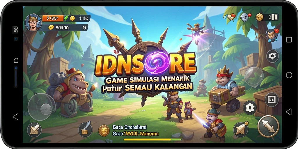 Tampilan gameplay menarik di IDNSCORE yang menampilkan interaksi dan kustomisasi.