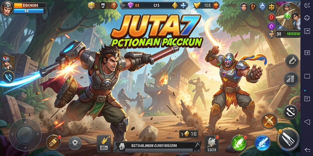 Gameplay seru JUTA7 dengan aksi cepat dan karakter menawan.