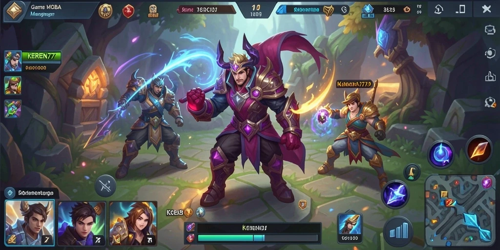Tampilan gameplay seru di KEREN77 dengan aksi pertarungan yang mendebarkan.