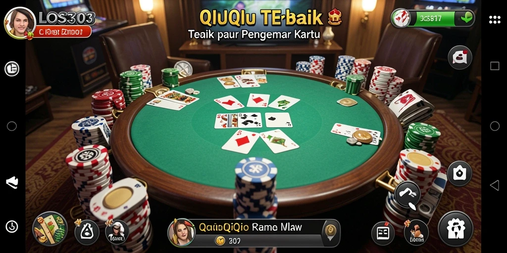 Screenshot menunjukkan gameplay seru dari QiuQiu.