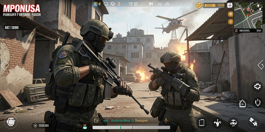 Tampilan aksi seru dalam gameplay MPONUSA yang menegangkan.