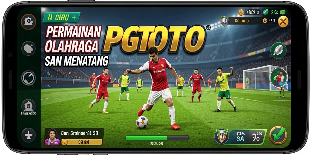 Tampilan utama gameplay PGTOTO dengan aksi olahraga yang seru.
