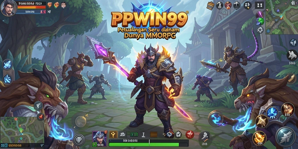 Screenshot gameplay PPWIN99 menunjukkan aksi pertarungan seru di dunia MMORPG.