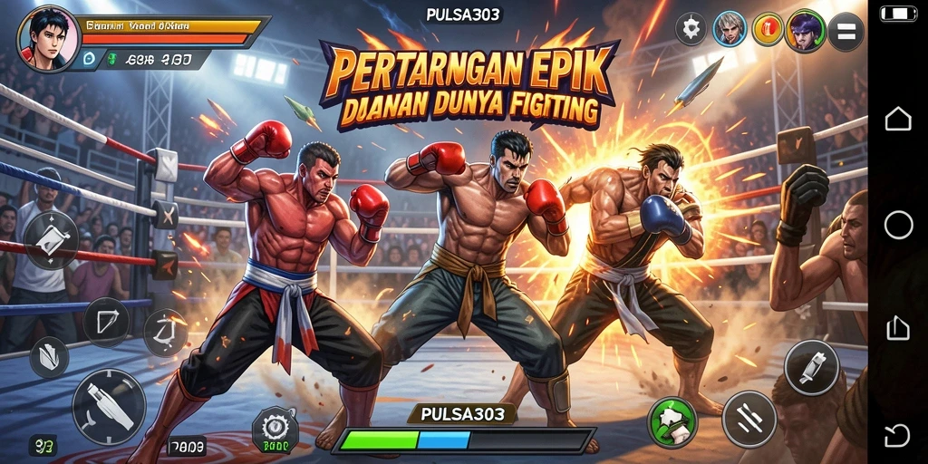 Screenshot menunjukkan pertarungan intens di PULSA303.