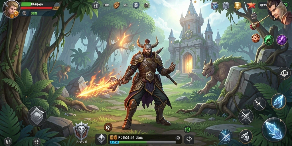 Screenshot menampilkan pertarungan epik dalam dunia RPG RP886.