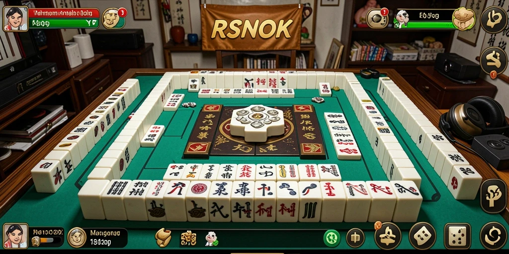 Screenshot gameplay RSNOK menampilkan keseruan permainan Mahjong.