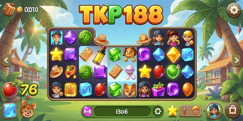 Tampilan menyenangkan dari gameplay Match-3 TKP188.