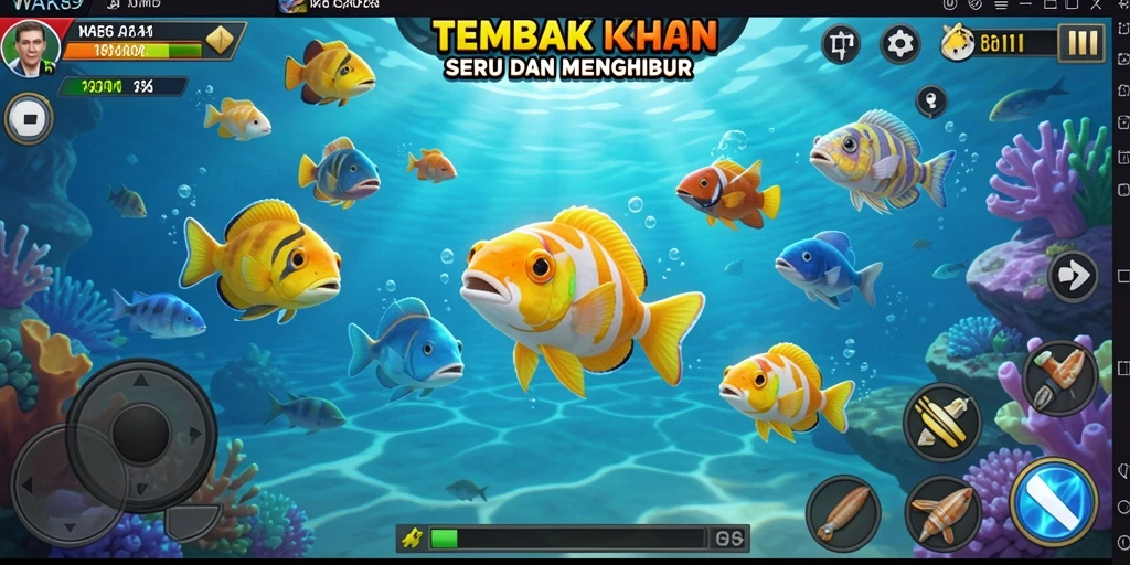 Tampilan gameplay menembak ikan yang seru di WAK89.
