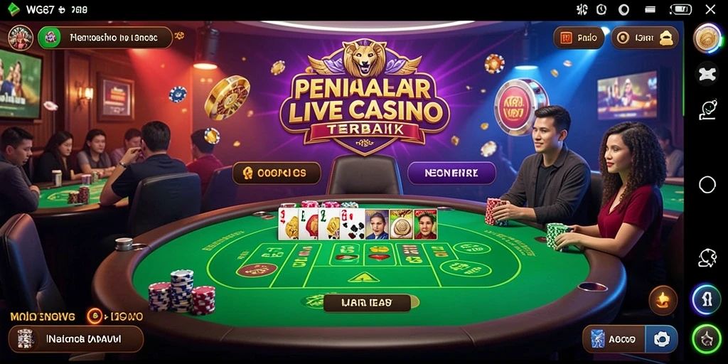 Tampilan gameplay Live Casino WG87 yang mendebarkan dan interaktif.