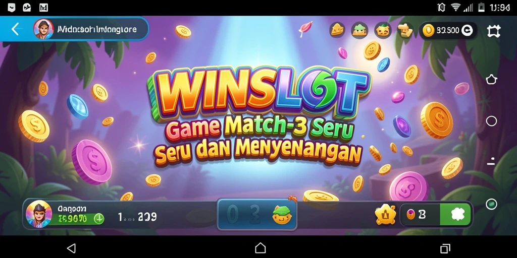 Tampilan gameplay seru WINSLOT saat mencocokkan simbol.